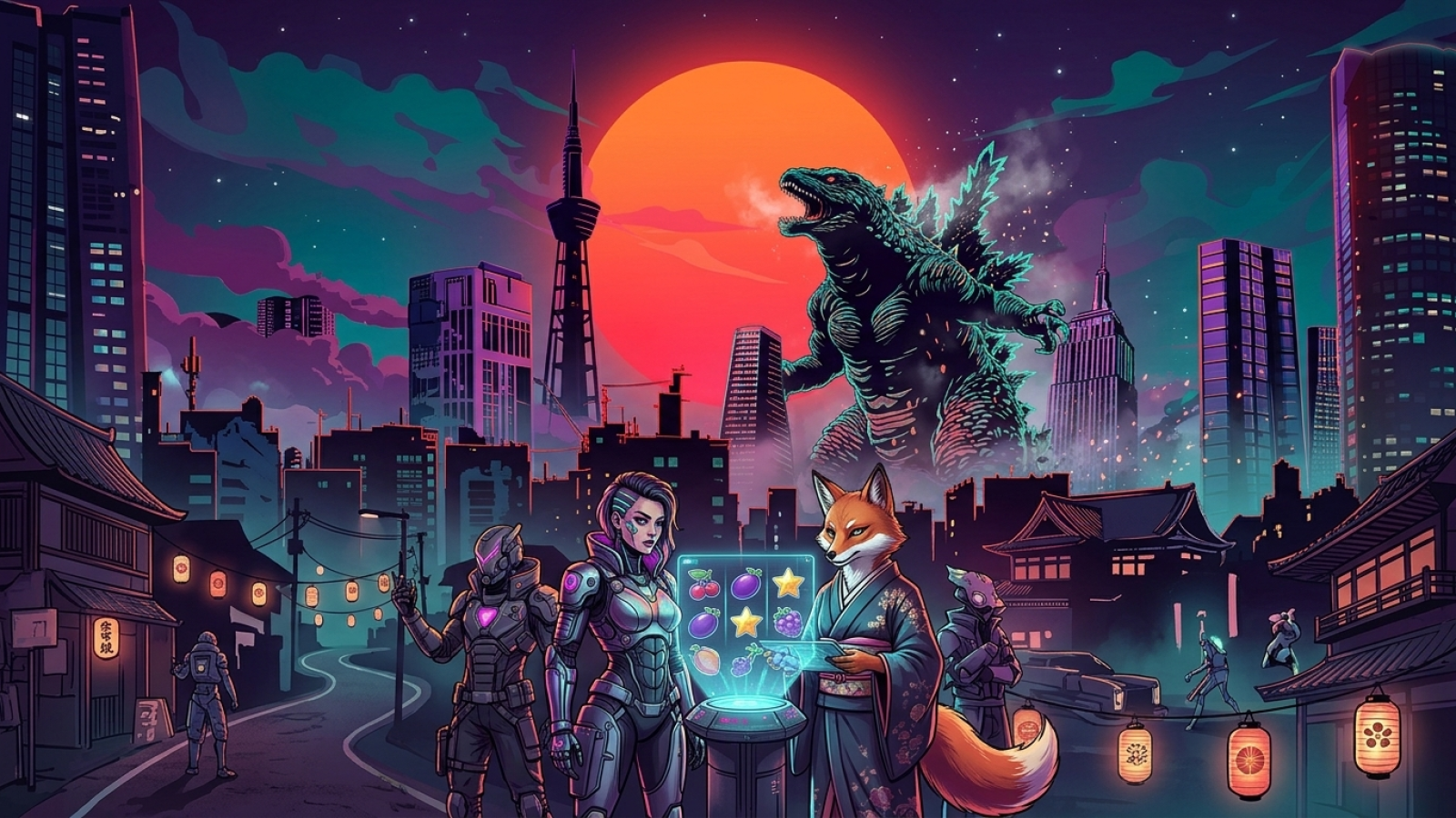 WildTokyo Casino: Illustrative Szene; Bewertung: 4.2/10; Lizenz: Government of Curacao
